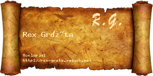 Rex Gréta névjegykártya